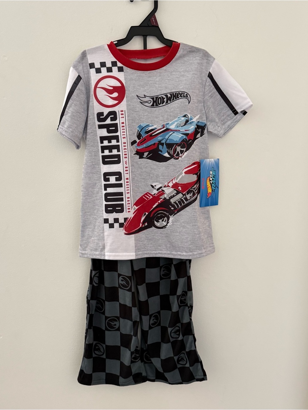 Mattel Hot Wheels Kids Pajamas Boys 6/7 Let’s Race PJ’s Set Matching NWT